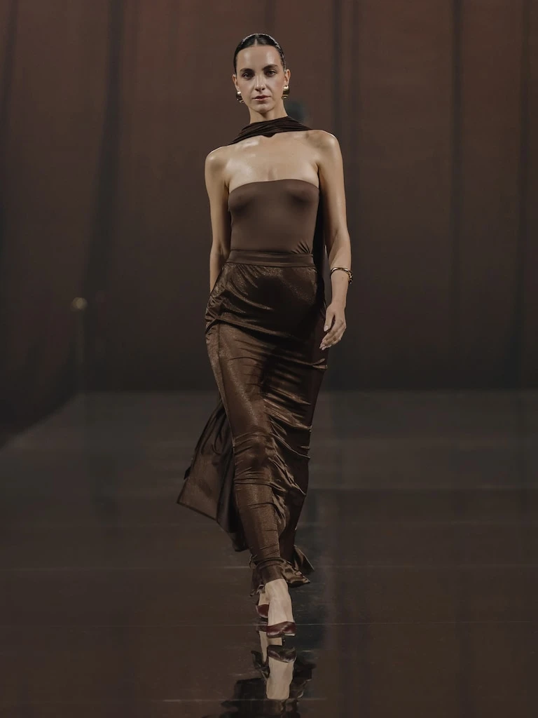 Set of micro shorts and floor-length skirt